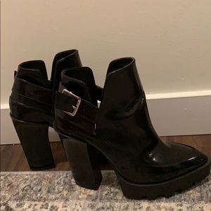 Patent Heel Booties